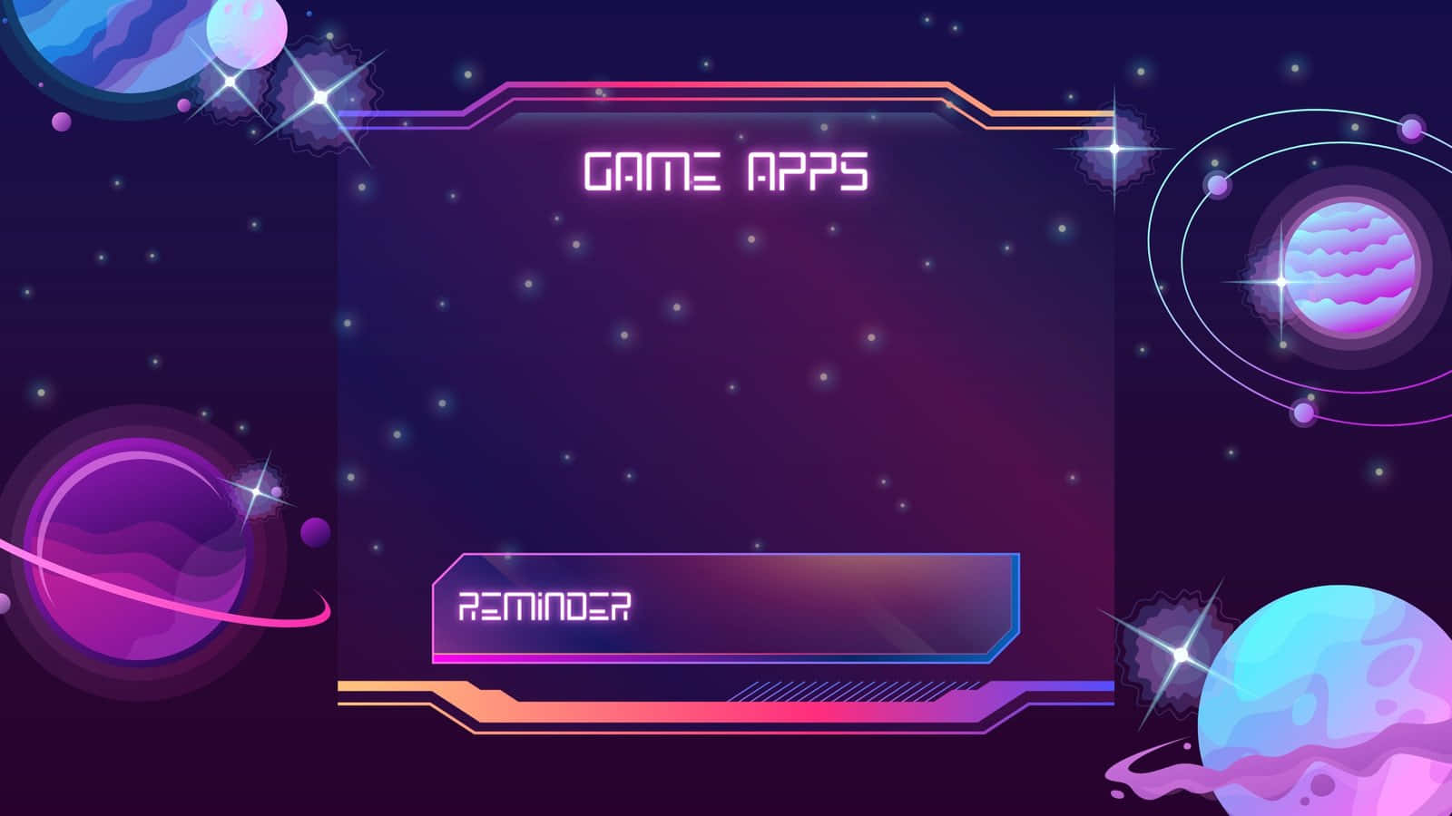 A Space Themed Game App Screen