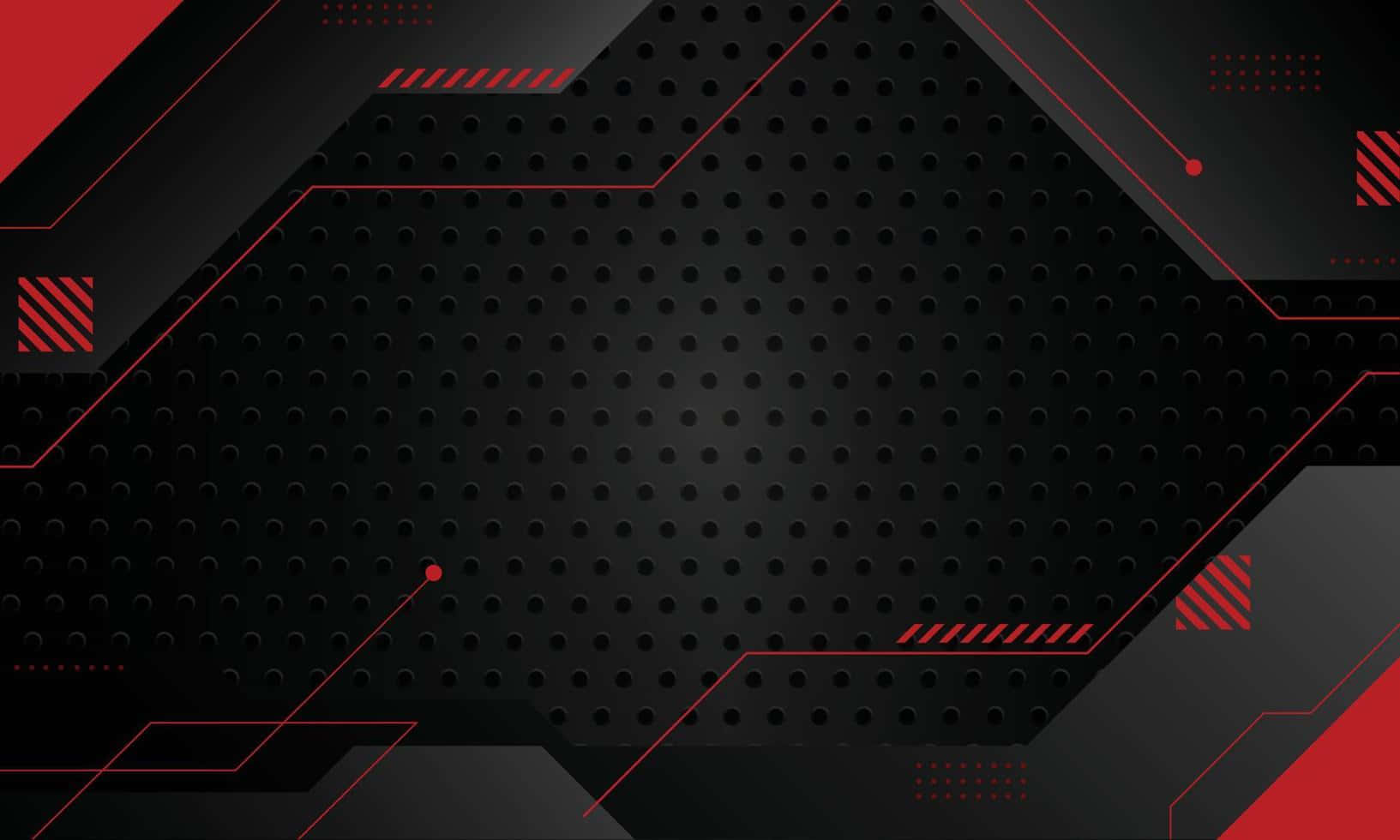 A Black And Red Background With A Grid Of Lines