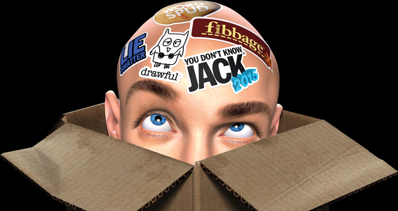 Gamer Emerging From Box PNG
