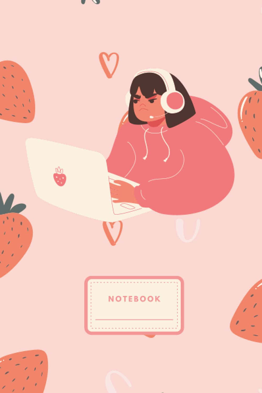 Gamer Girl In Roze Illustratie Achtergrond