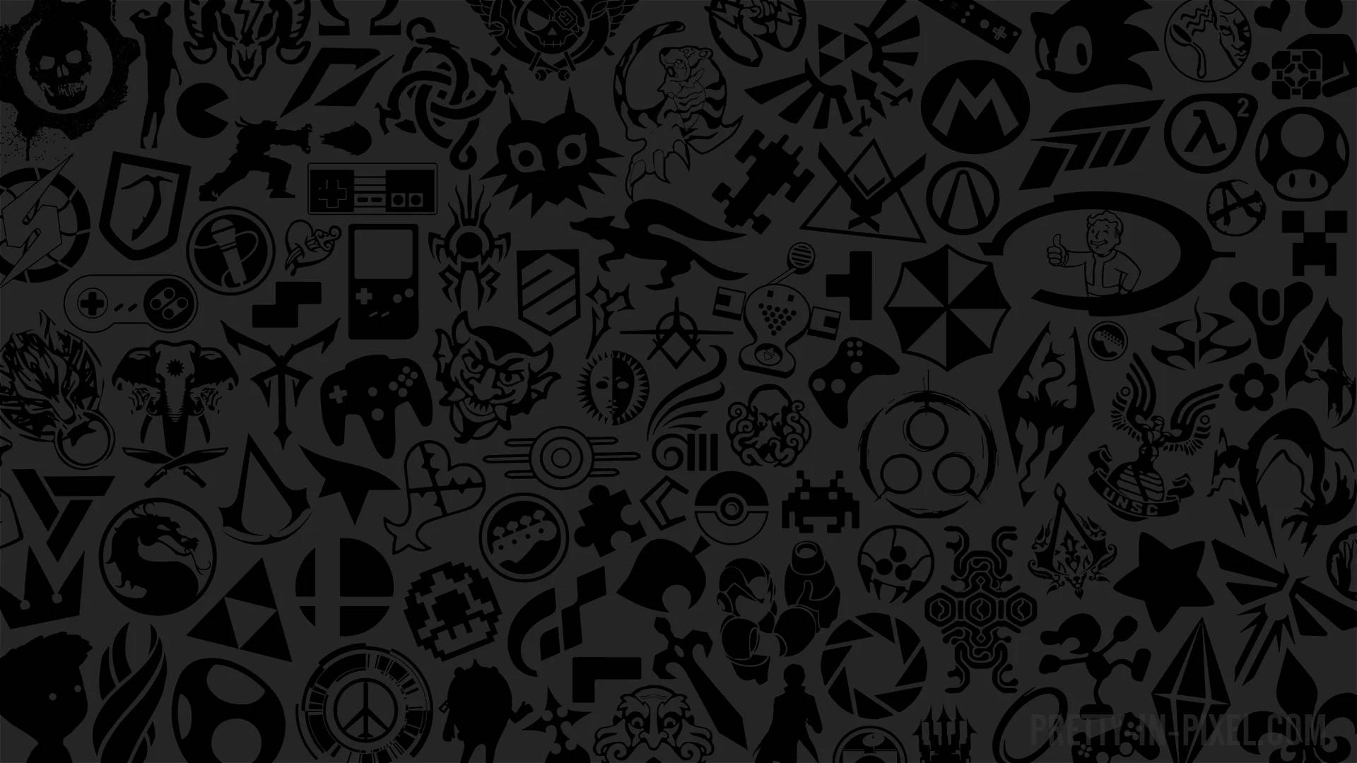 Download Gamer Logo Collection Wallpaper 