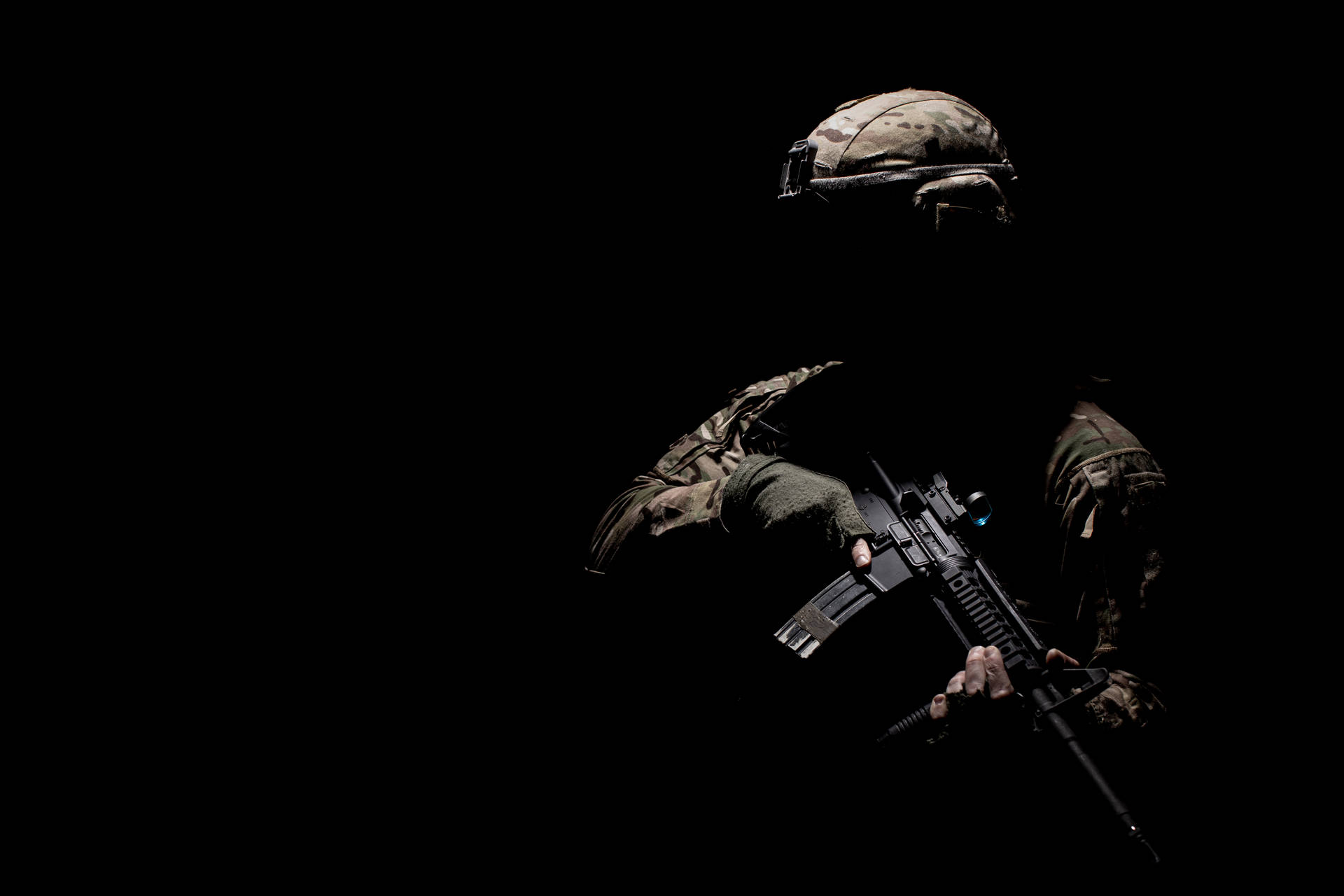 Gamer Soldier In Black Picture