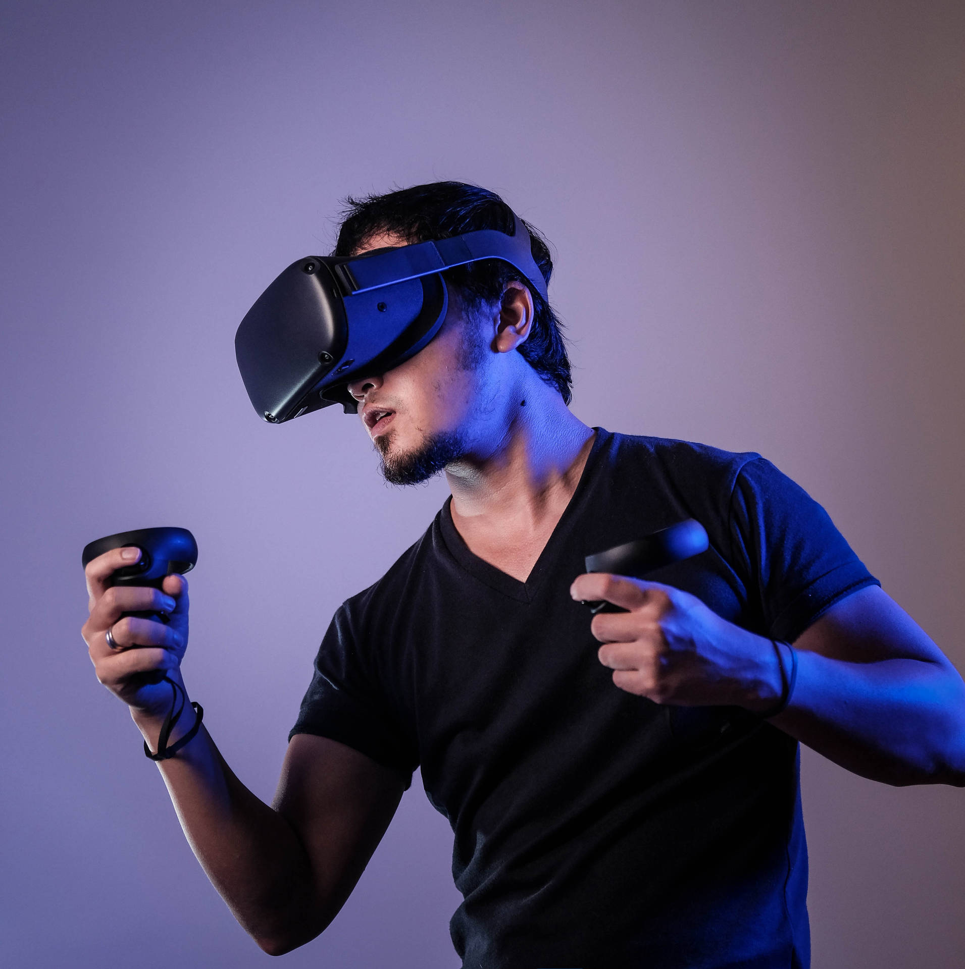 Gamer With Vr Headset Picture