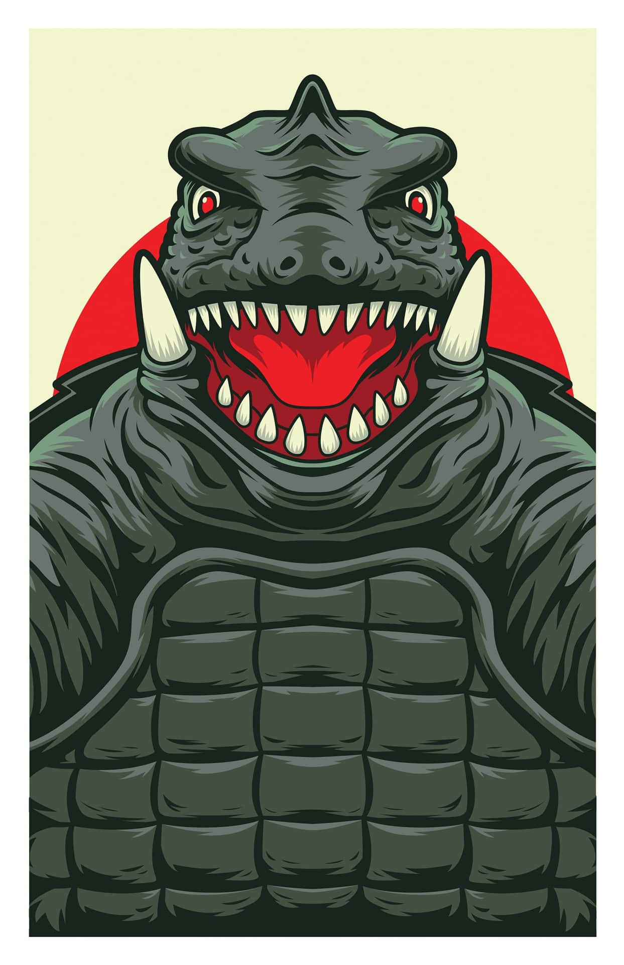 Gamera, the Guardian of the Universe, soaring through the sky Wallpaper