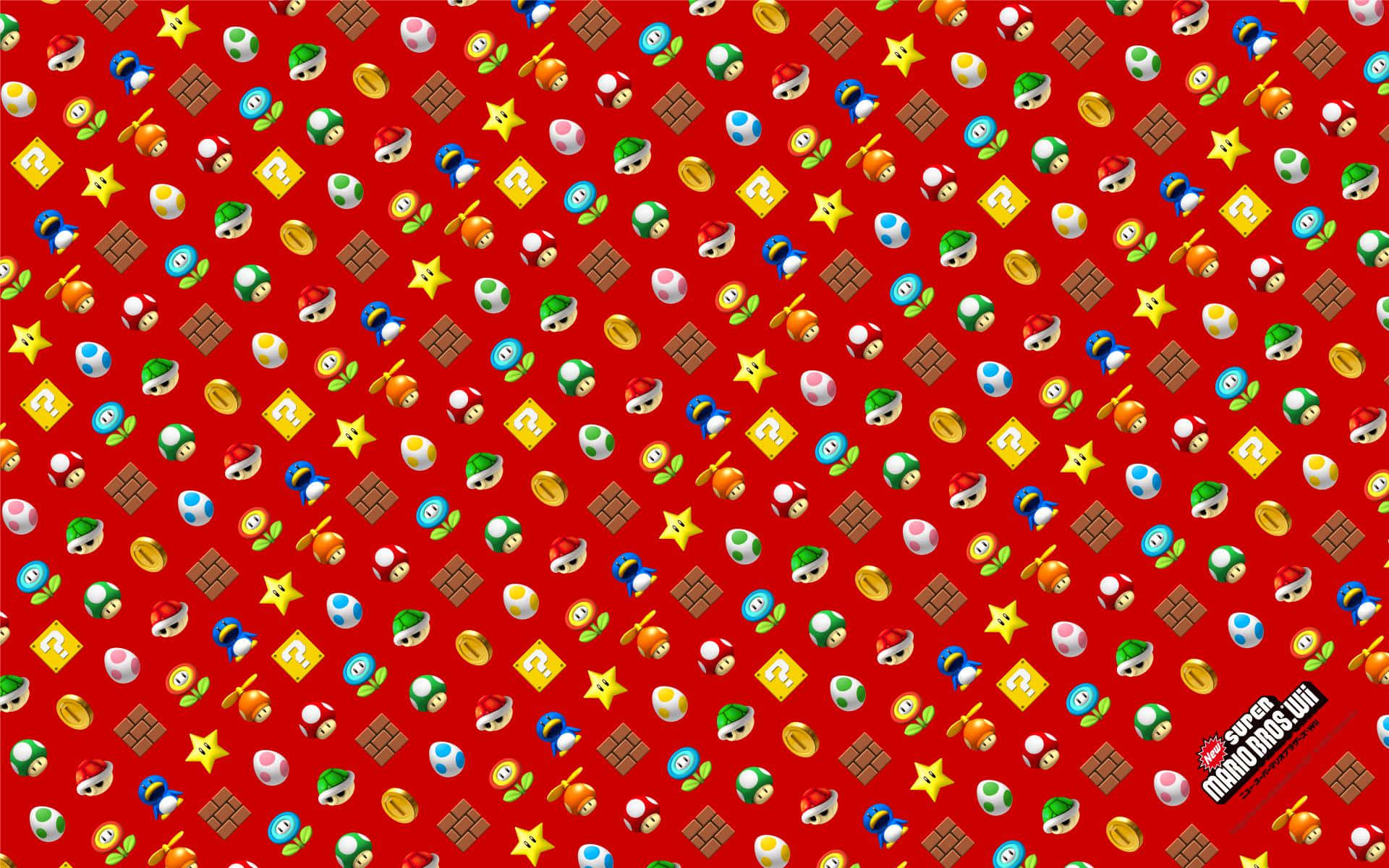 A Red Background With Many Different Colored Stars