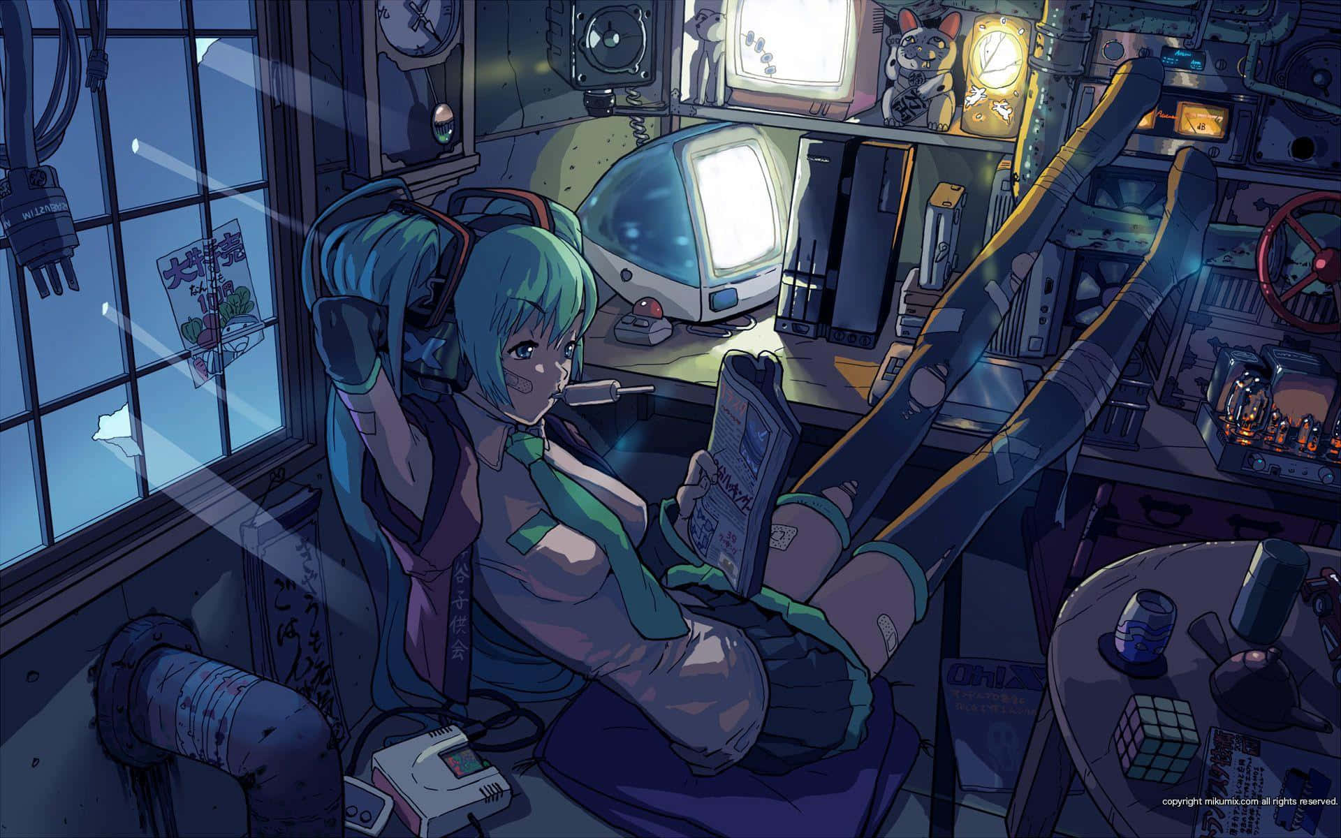 Gaming Anime Girl Wallpaper HD Wallpaper
