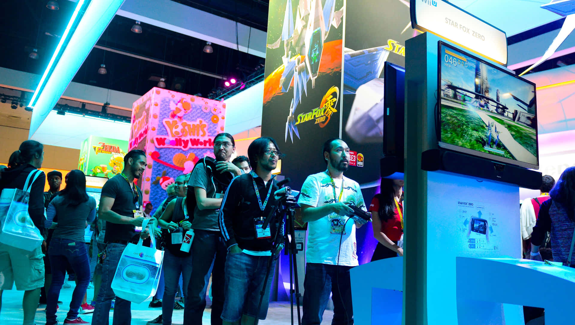 Gamers from all over the world come together at gaming conventions Wallpaper