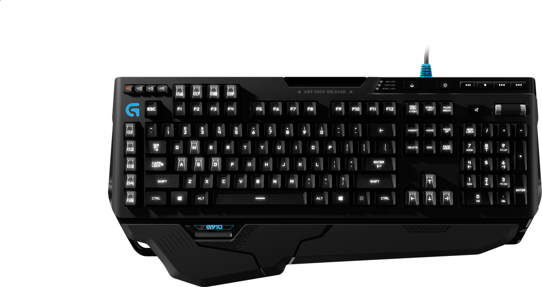 Gaming Keyboard Profile View PNG