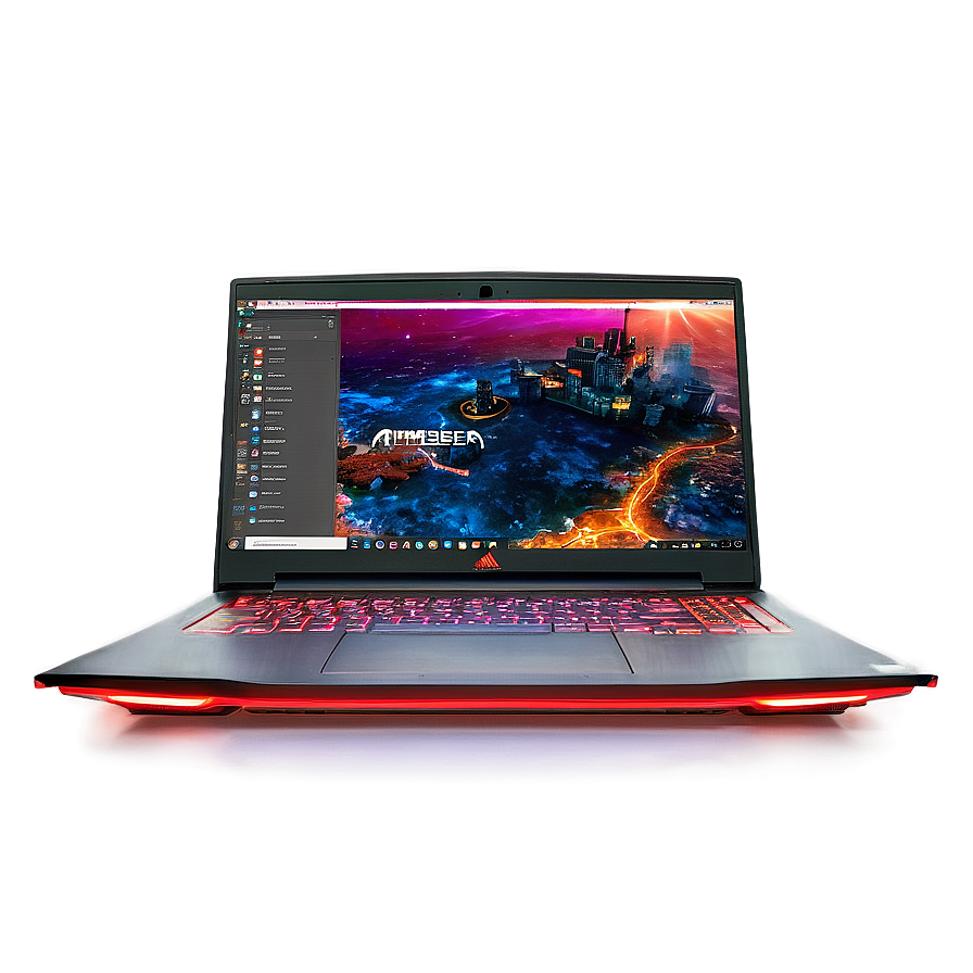 Gaming Laptop With Rgb Lighting Mockup Png Mlh PNG