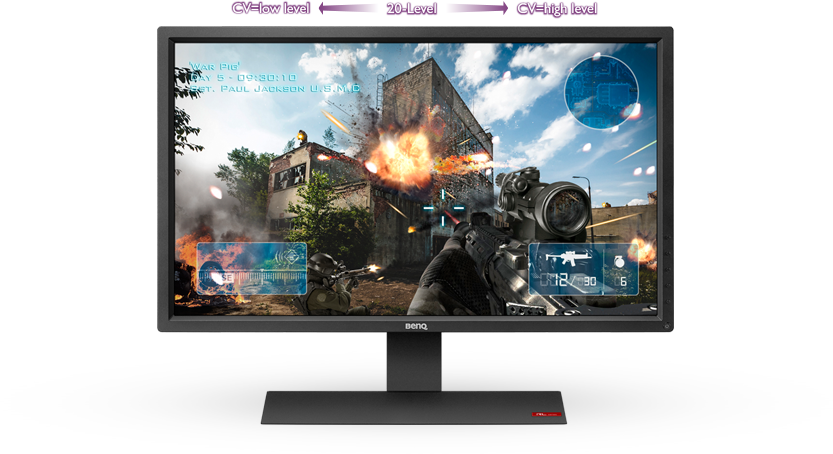 Gaming Monitor Displaying Action Game PNG