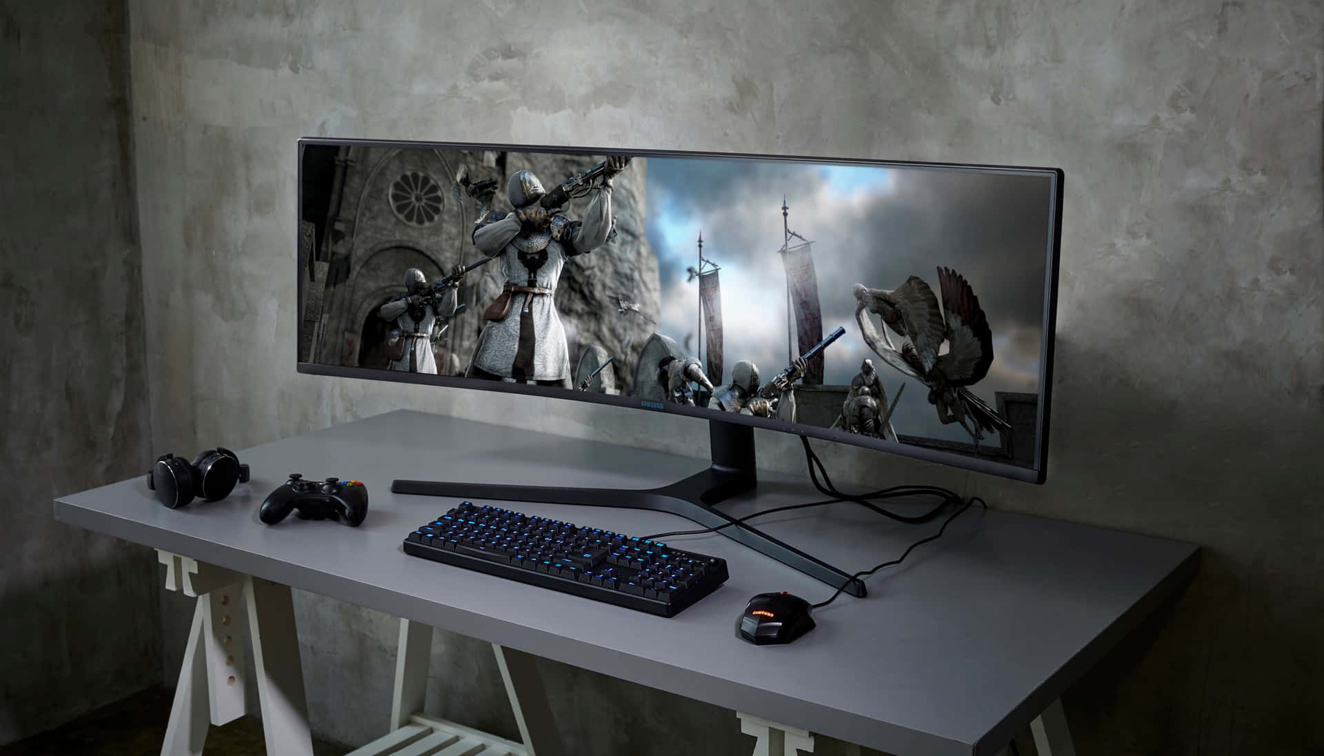 Take your gaming to the next level with a high-quality gaming monitor Wallpaper