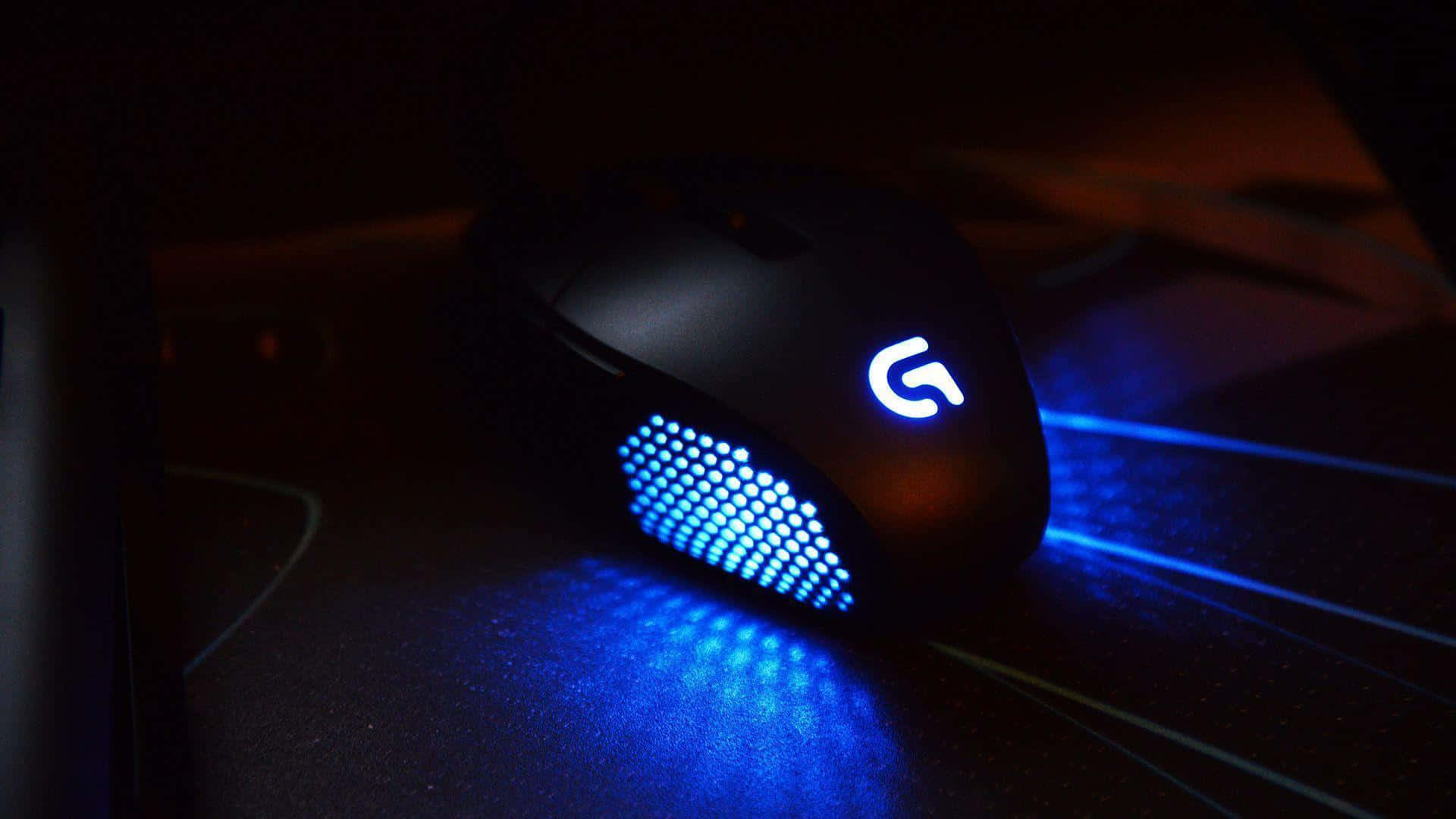 High-Performance Gaming Mouse in Action Wallpaper