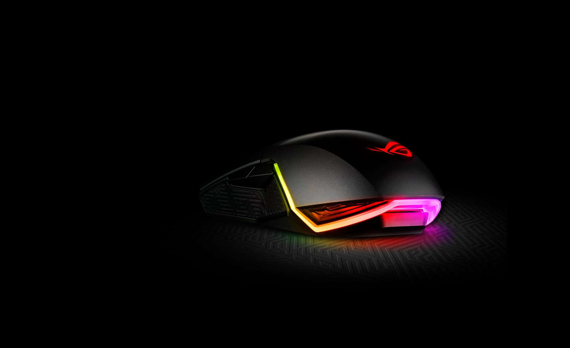 Sleek Gaming Mouse Illuminated in Neon Lights Wallpaper