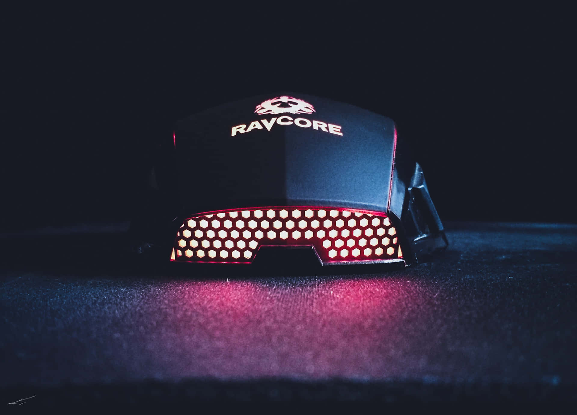 RGB Gaming Mouse on Dark Background Wallpaper