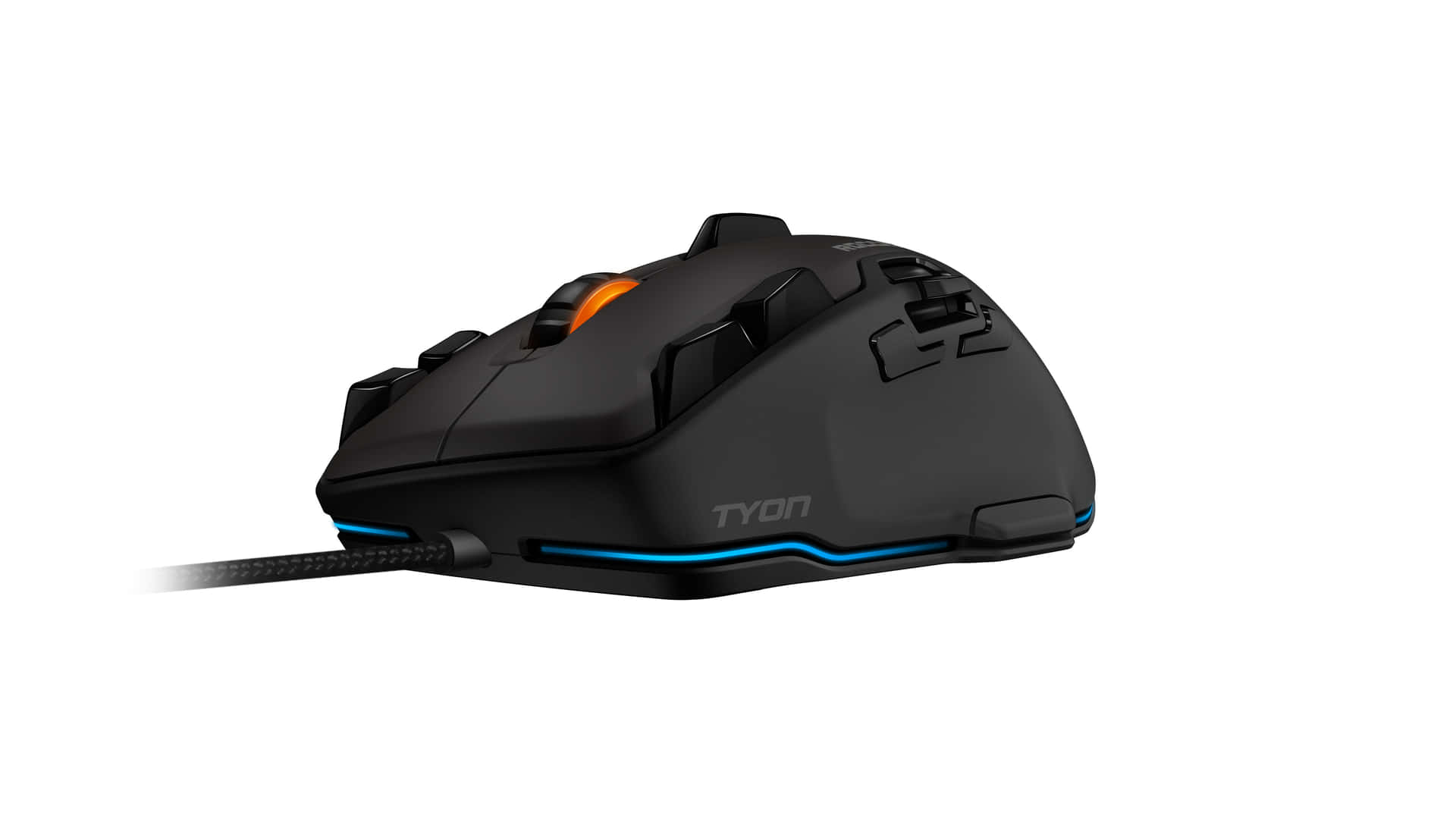 Sleek Gaming Mouse Illuminated in RGB Colors Wallpaper