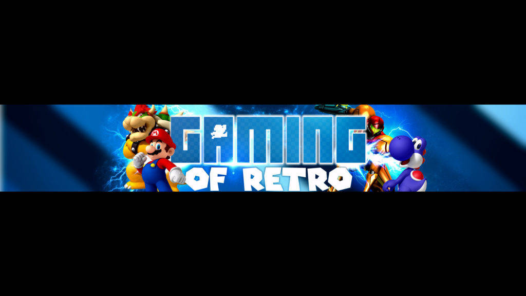 Gamingim Stil Der Retro-ära Youtube-banner Wallpaper