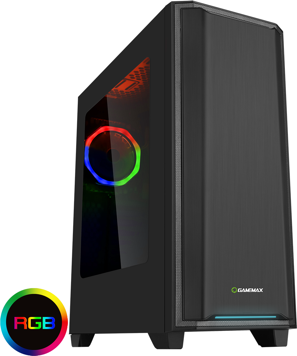 Gaming P C Tower With R G B Lighting PNG
