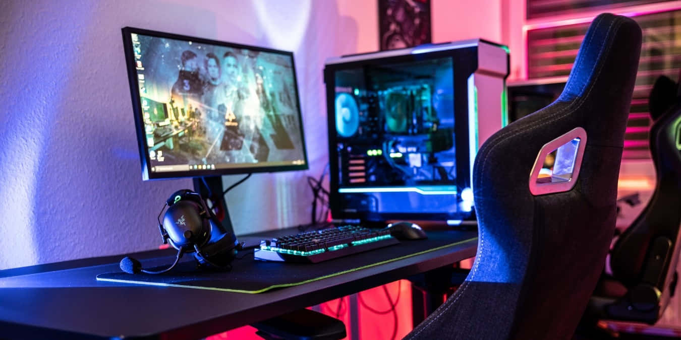 The unbelievable power of gaming PC setup Wallpaper