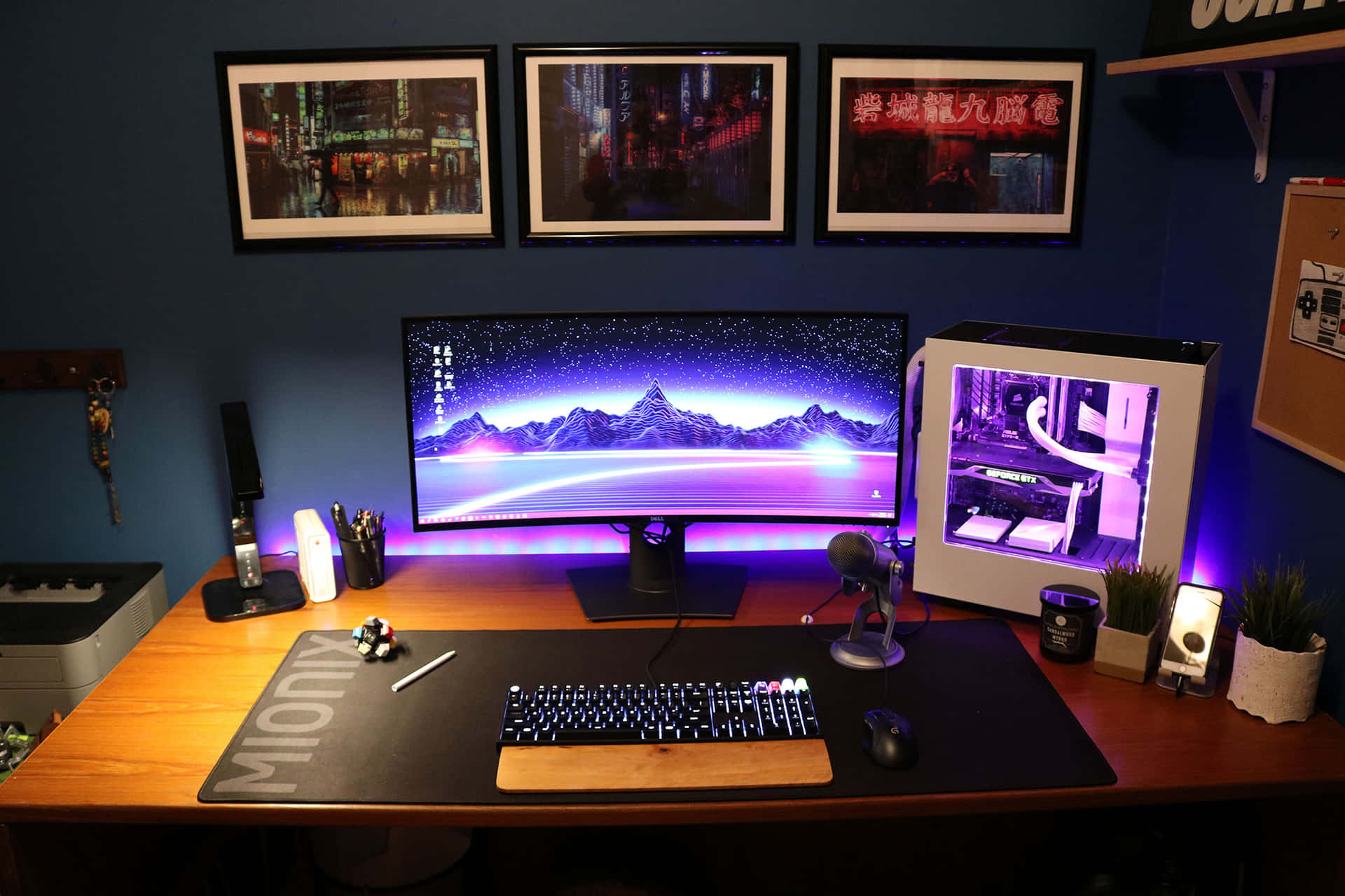 Top-of-the-Line Gaming PC Setup Wallpaper