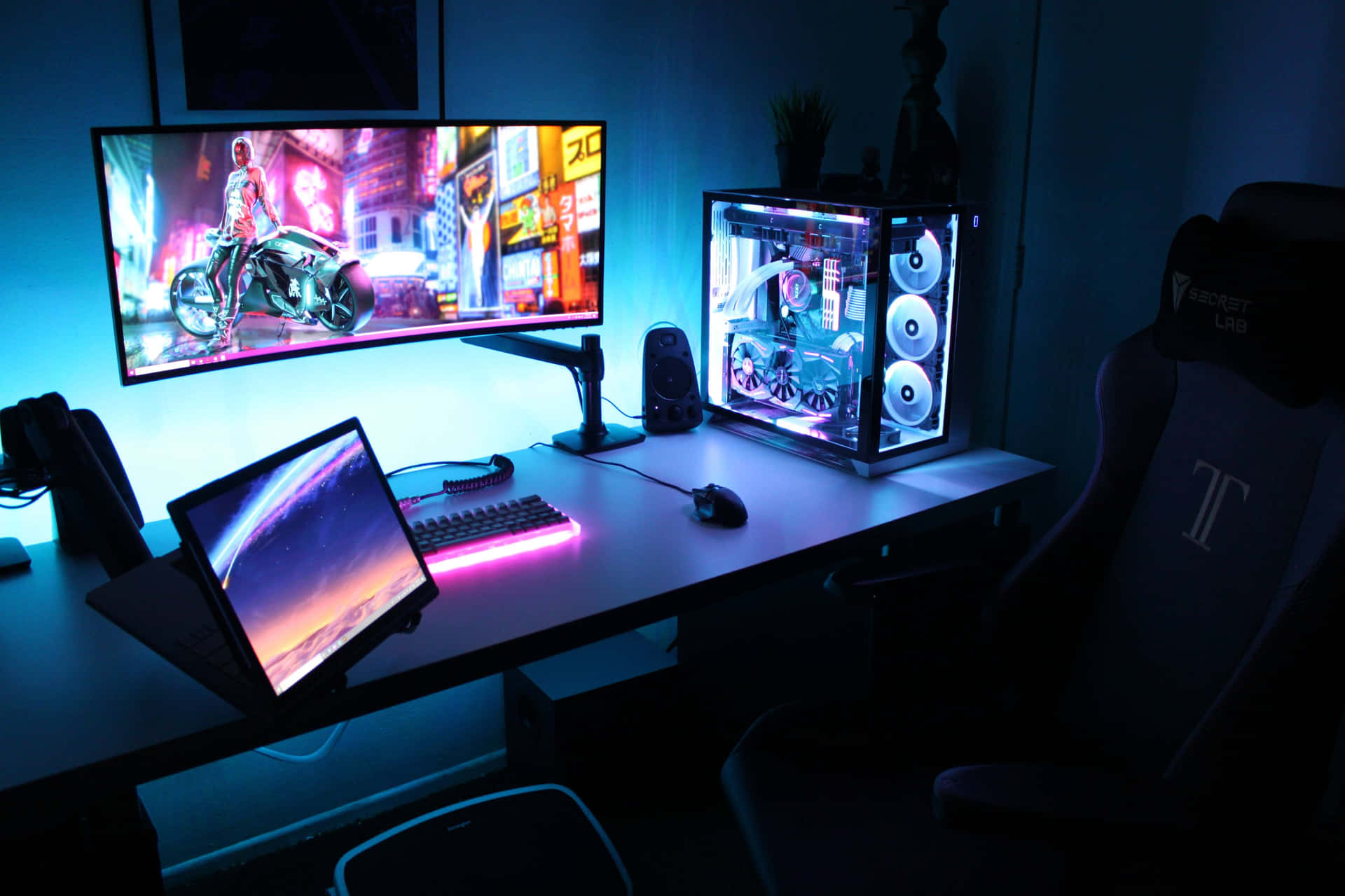 Enter a new world of gaming with a powerful PC setup Wallpaper