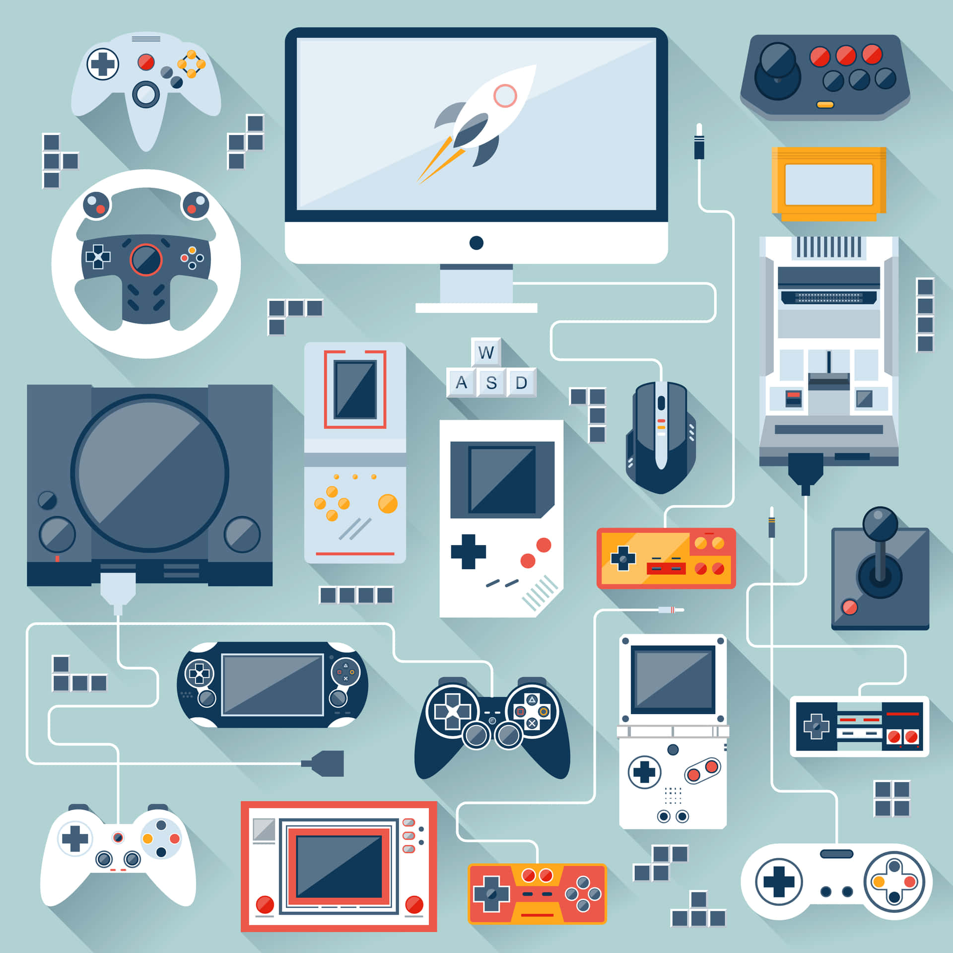 Gaming Gadget Console Icons Picture