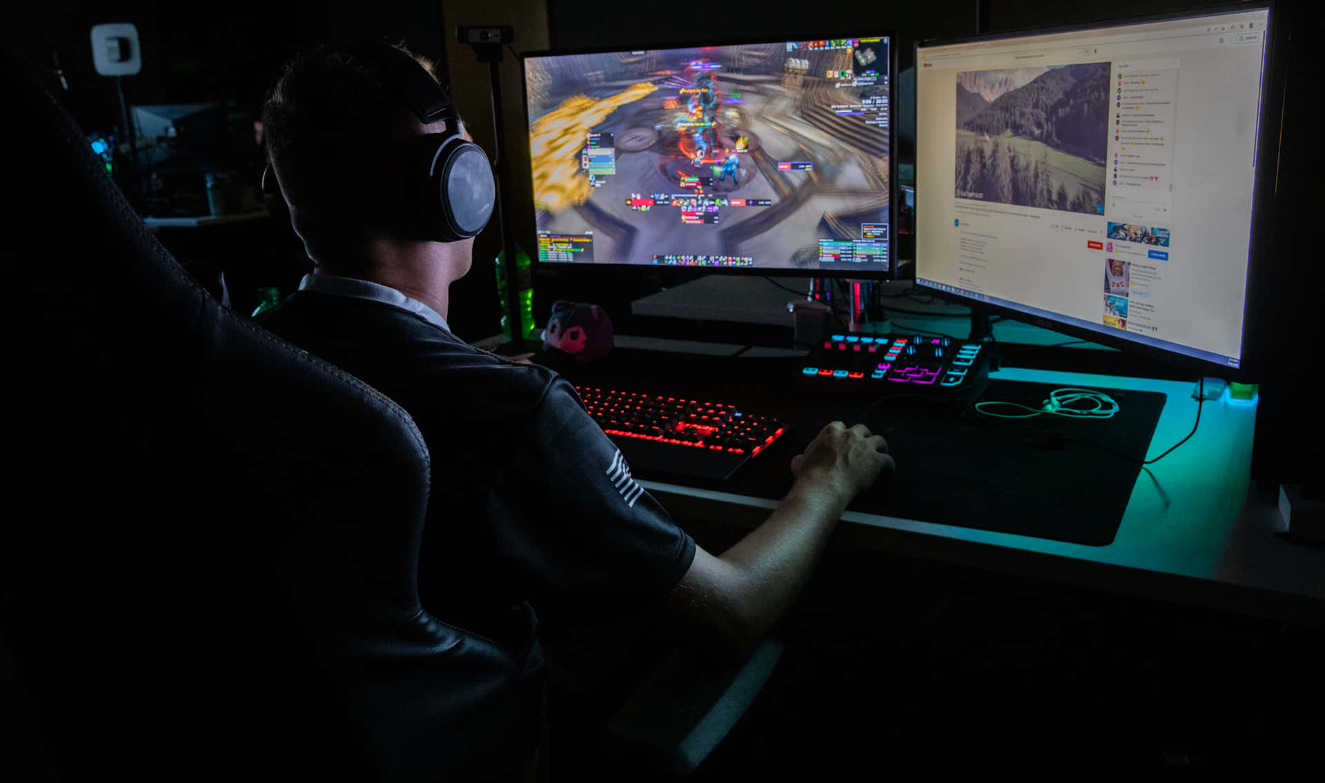 Man Playing Gaming Computer Picture