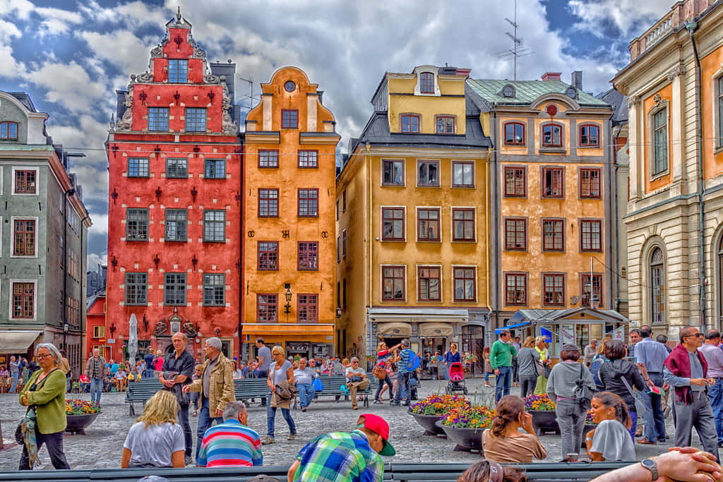 Gamla Stan Marketplace Wallpaper