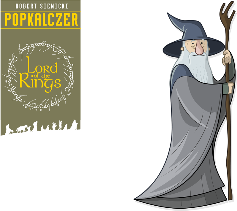 Gandalf Cartoon Illustration Lordofthe Rings PNG