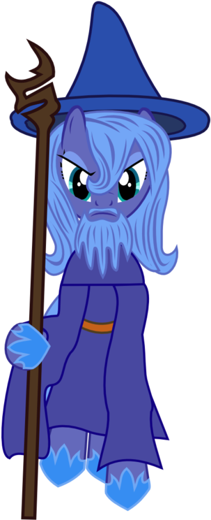 Gandalf Inspired Pony Cartoon Character PNG
