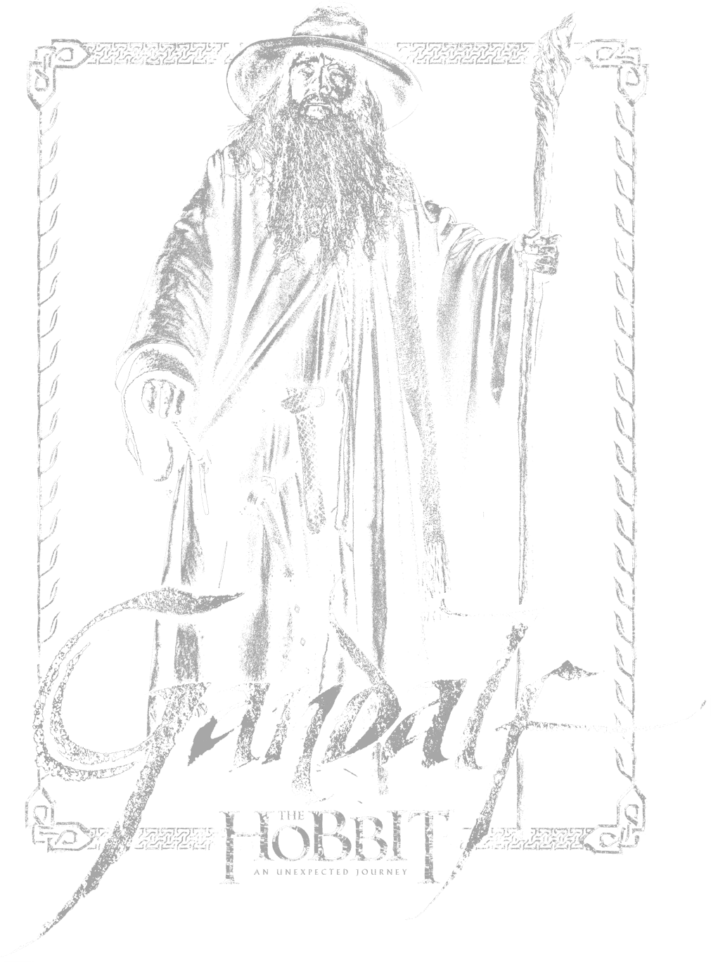 Gandalf The Hobbit Sketch Art PNG
