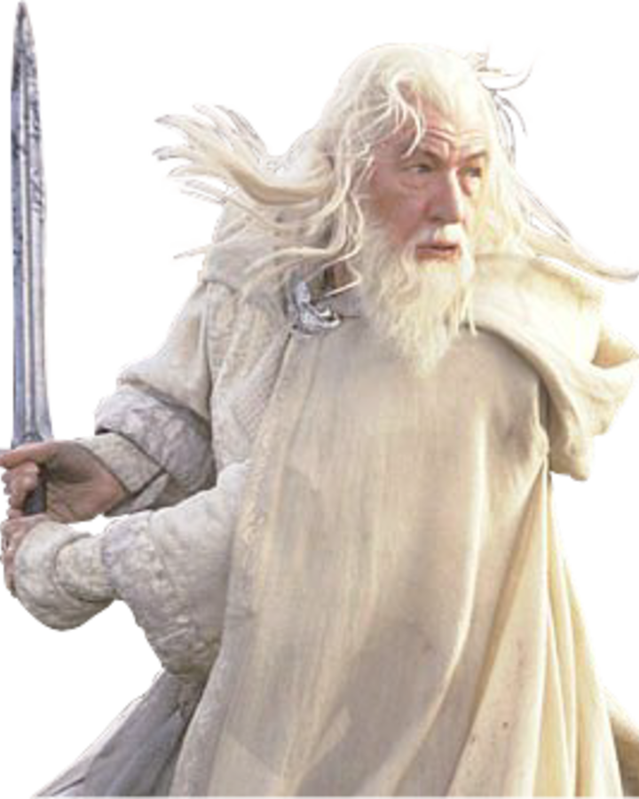 Gandalfthe White Wielding Sword PNG