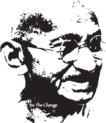 Gandhi Be The Change Artwork PNG