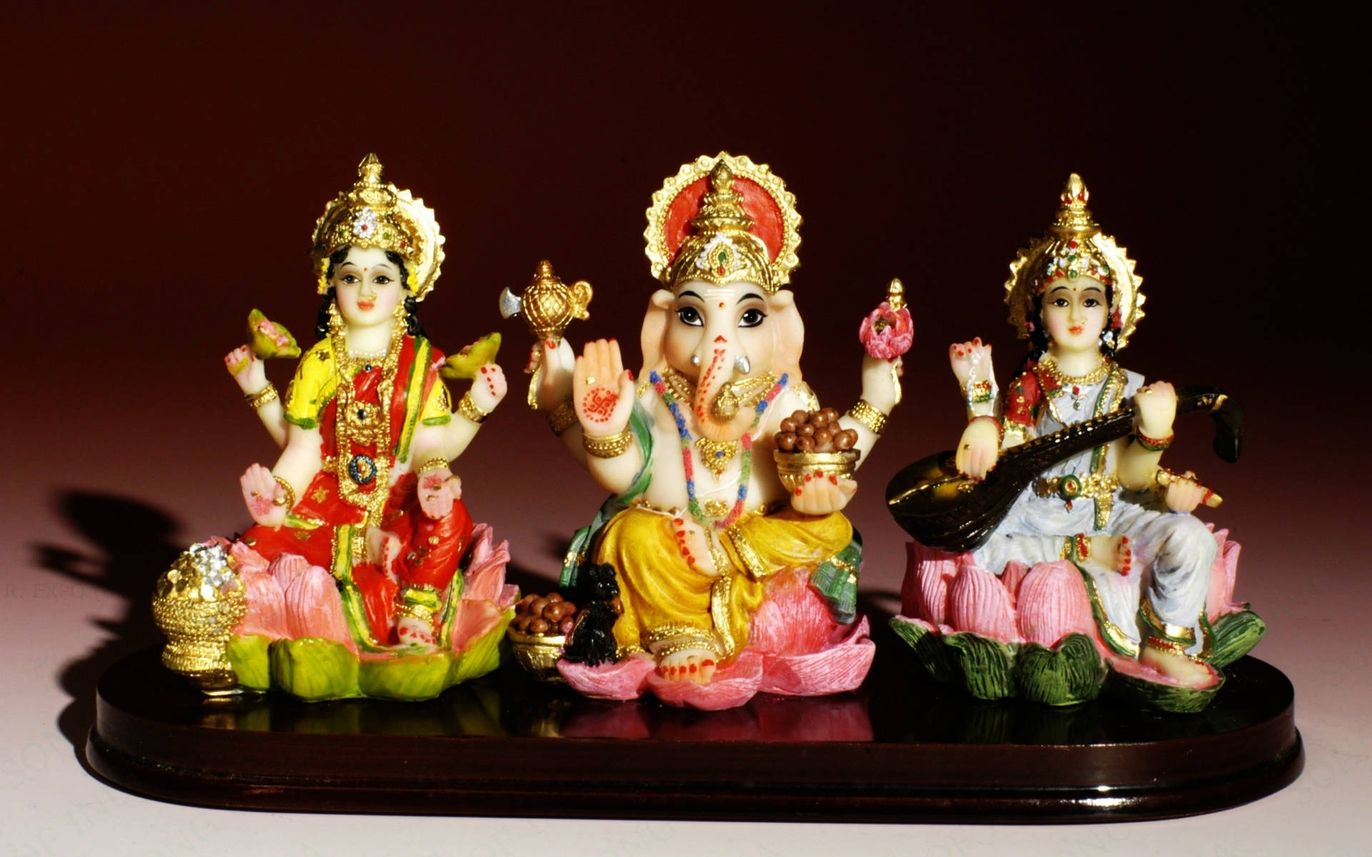 Download Ganesh 3d Religious Figurines Wallpaper 