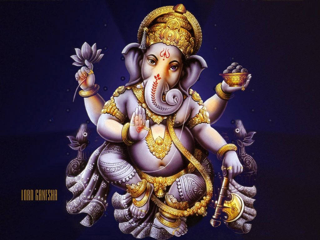 Ganesh 3d With Four Arms