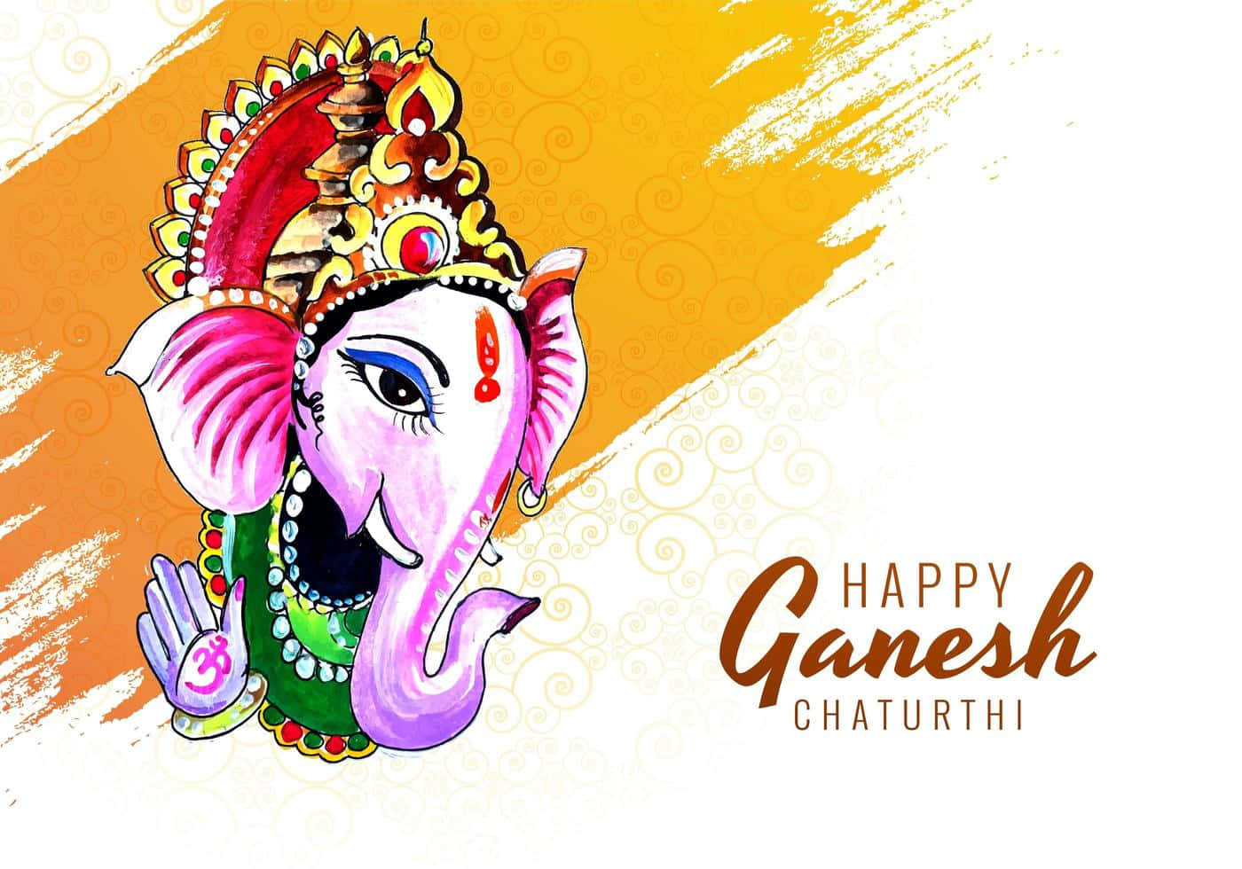 Diefreude Und Der Wohlstand Von Ganesh Chaturthi Feiern