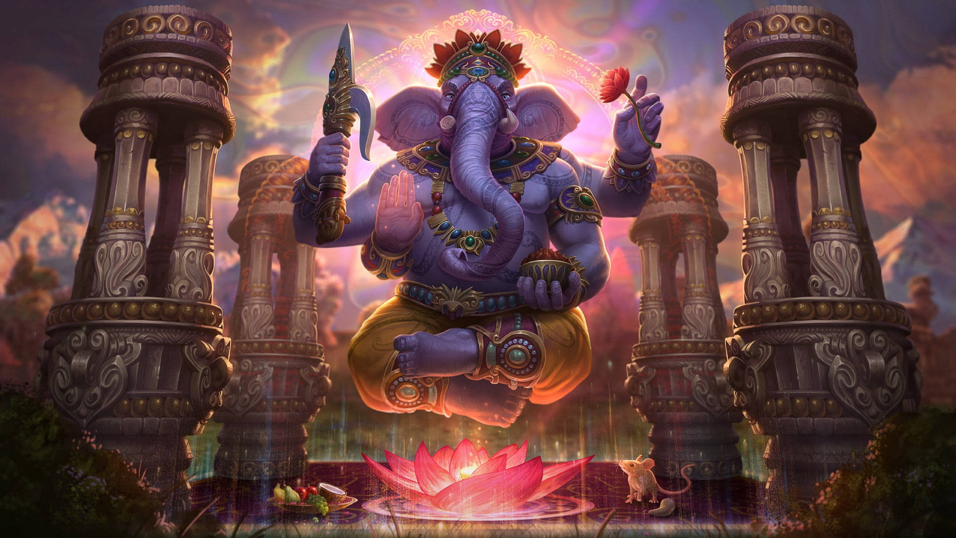 Ganesh Full Hd Fantasy Art Wallpaper