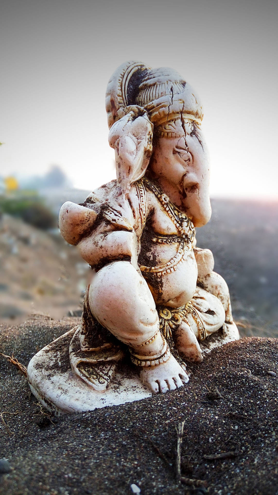 Ganeshem Hd Completo Na Areia. Papel de Parede