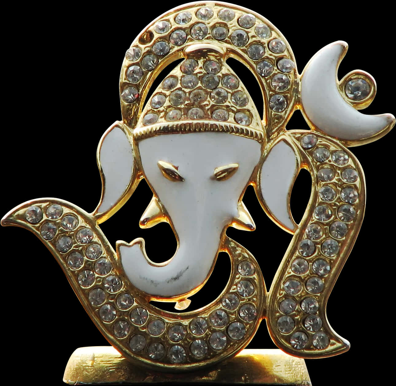 Ganesh Jeweled Pendant PNG