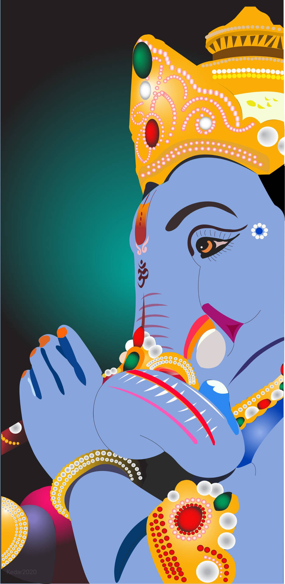 Download Ganesh Ji Hd Vector Art Side Profile Wallpaper 