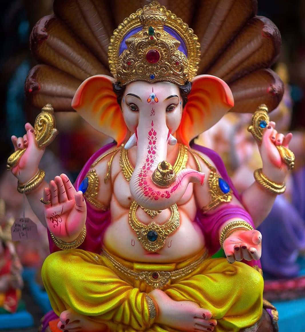 Billedeaf Lord Ganesha: Hindringsfjerner Og Lærdommens Gud.
