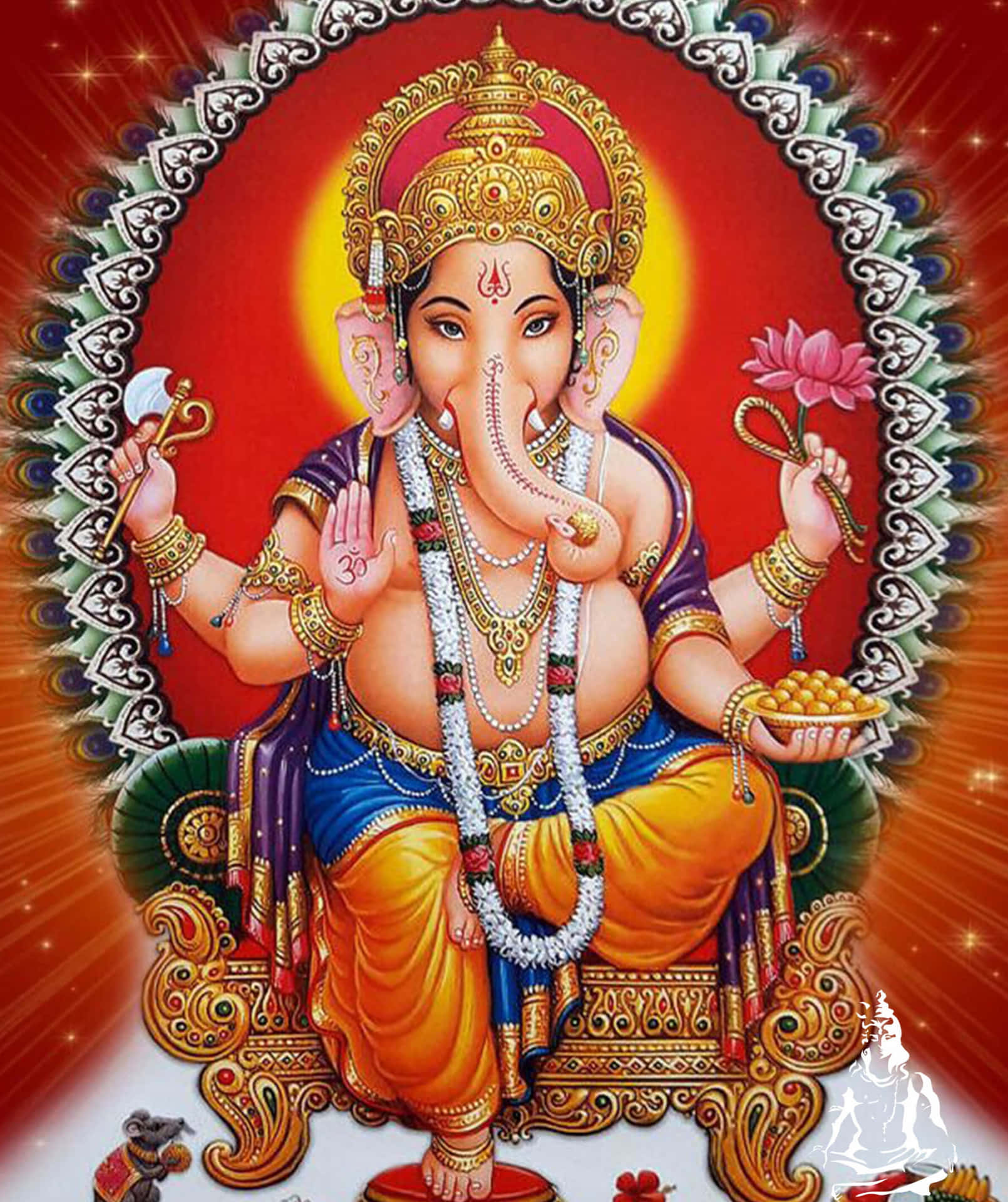 The lord of knowledge and prosperity, Lord Ganesha.