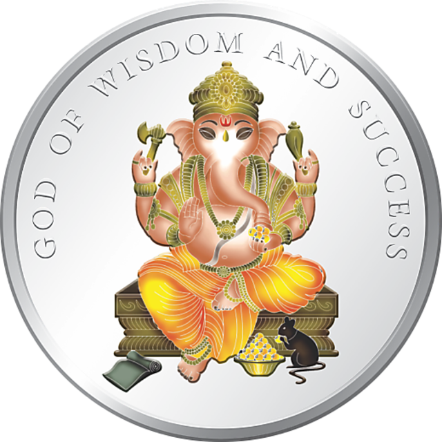 Ganesh Wisdomand Success Coin PNG