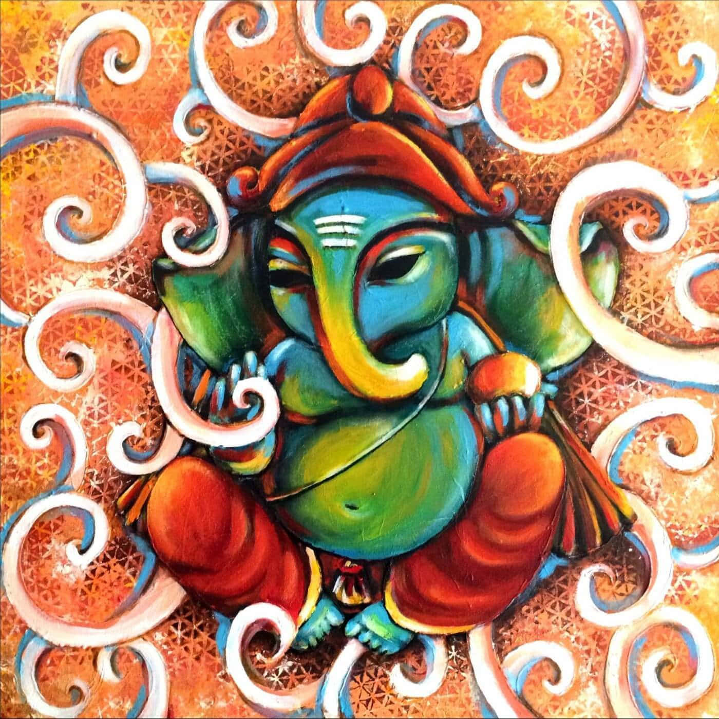 Omnamah Shivaya - Med Ganesha Medbringer Vi Både Vejledning Og Styrke Til Computer- Eller Mobilbaggrunden.