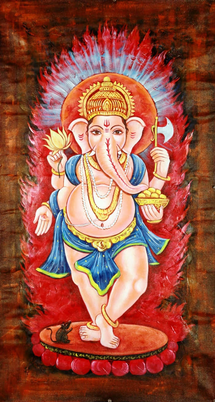 Ganesha Painting On Canvas