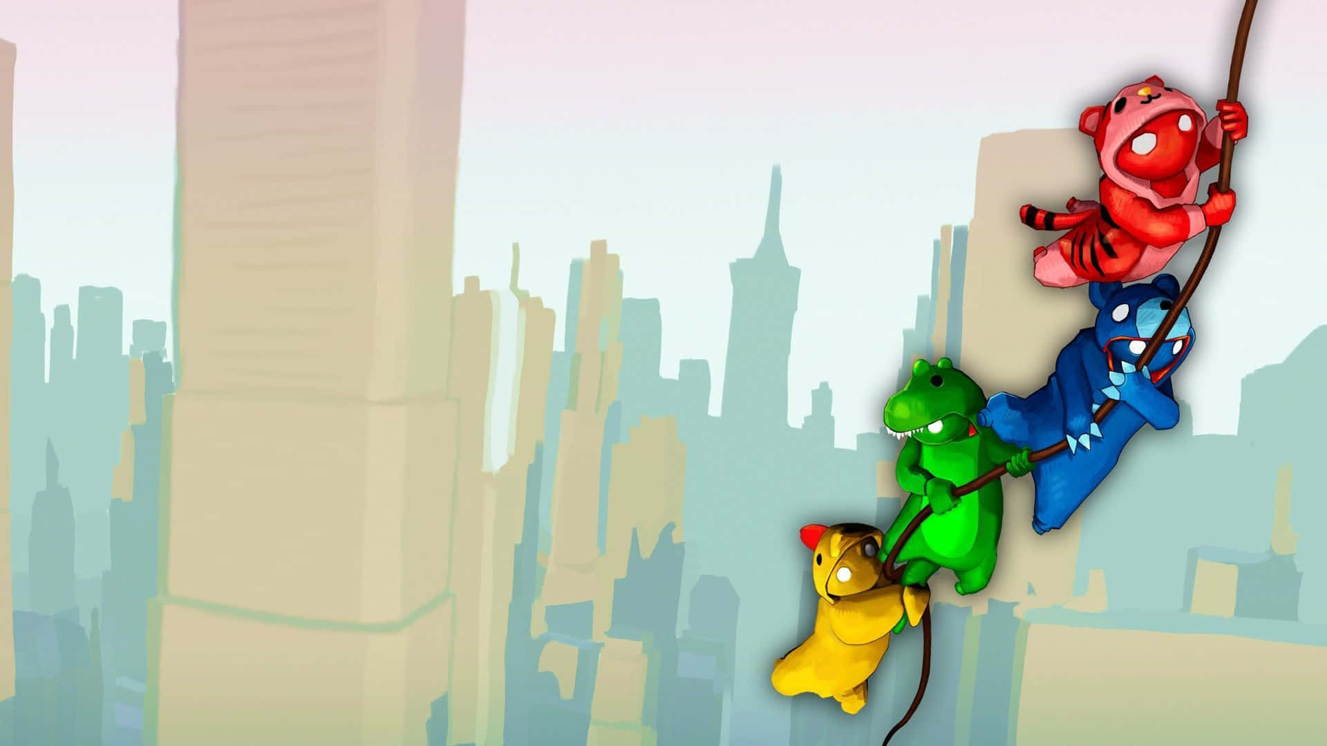Dive Into the Boisterous and Colorful World of Gang Beasts Wallpaper