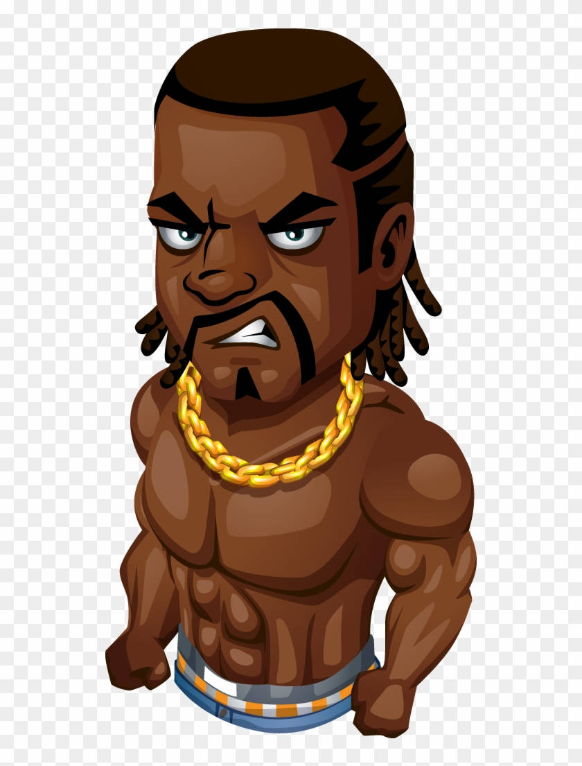 Furious Gangsta Cartoon Muscle Man Wallpaper