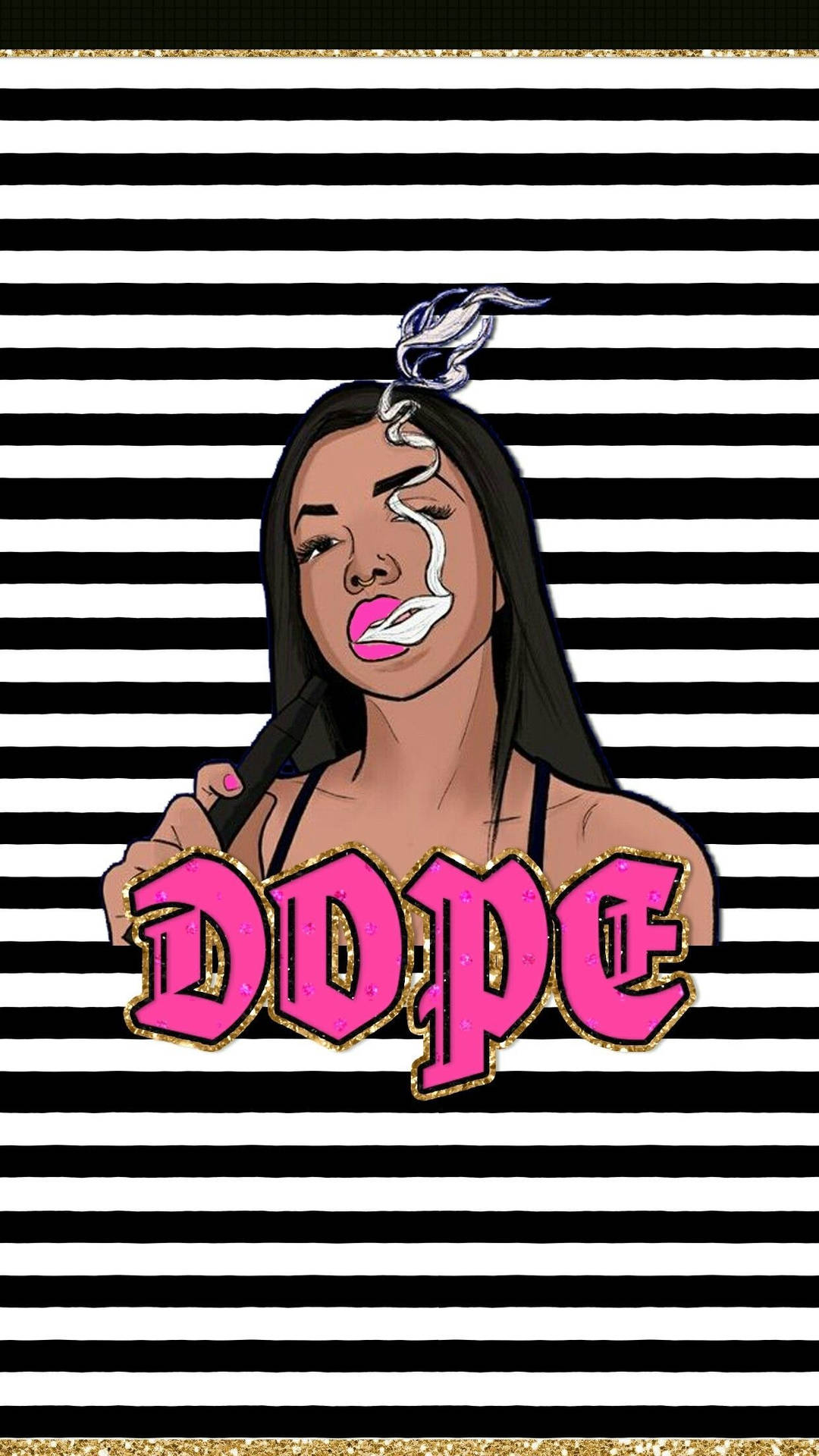 Dope Gangsta Cartoon Woman Wallpaper