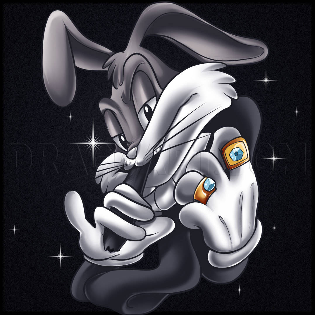 A Cartoon Rabbit With A Ring On His Finger Wallpaper
