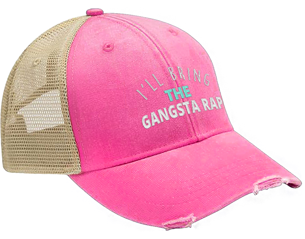 Gangsta Rap Pink Trucker Hat PNG