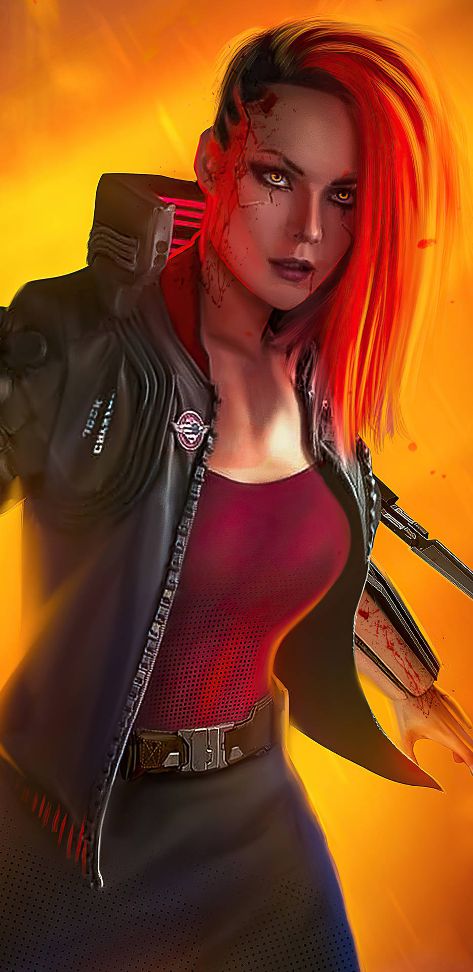 Gangster Girl In Cyberpunk 2077 For Android Wallpaper